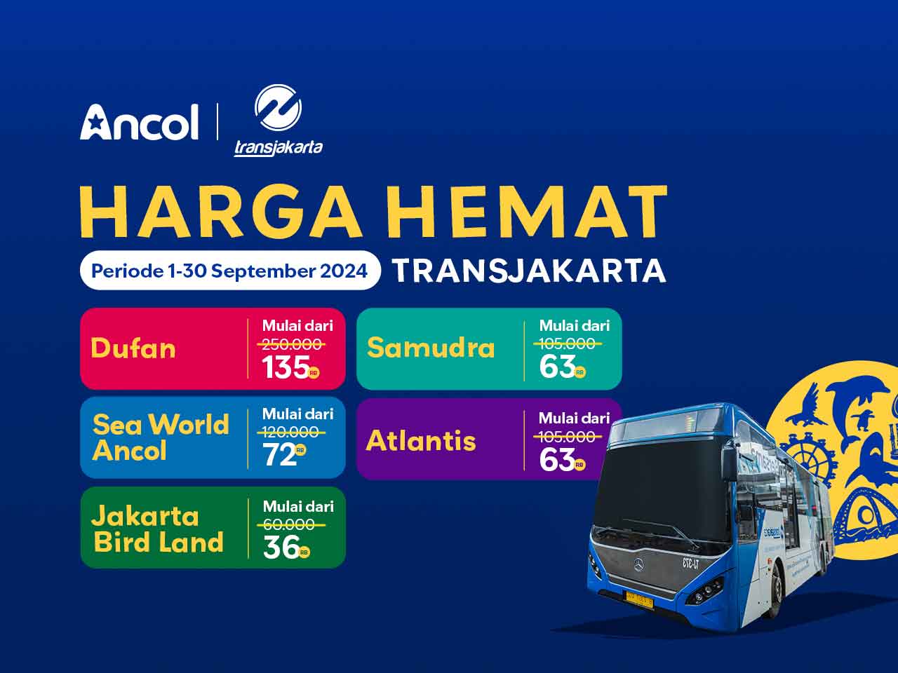 HARGA HEMAT khusus pengguna TRANSJAKARTA!